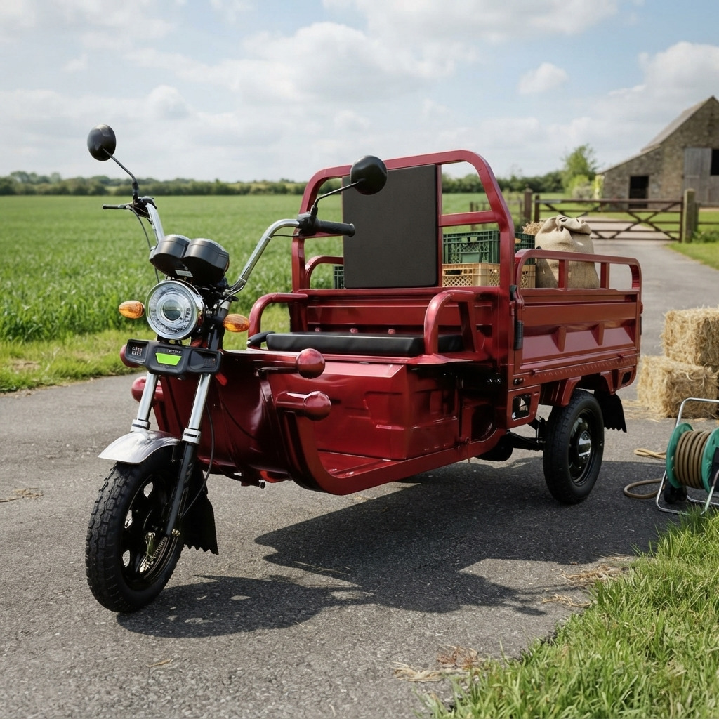 Elektrická tříkolka Leramotors tuk tuk cargo G1 1000W 60V - červená